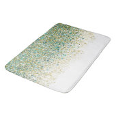 Tapis De Bain Or blanc et Parties scintillant bleue Turquoise Gl (Angle)