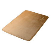 Tapis De Bain Or dégradé élégant avec monogramme personnalisé (Angle)