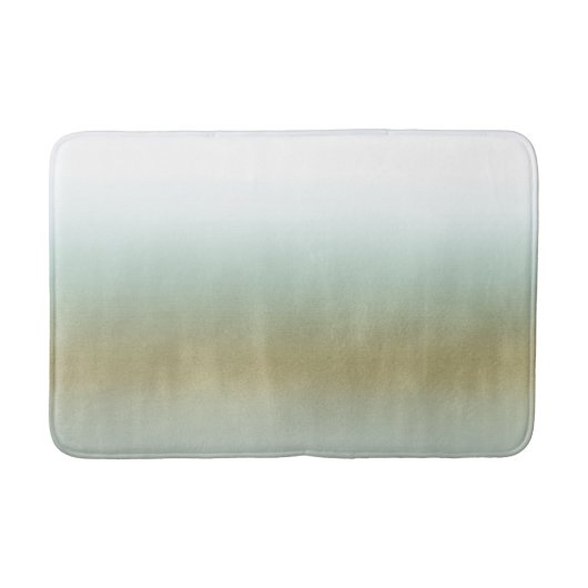 Tapis De Bain Or Élégant Blanc Mousse de Mer Moderne Côtière (Devant)