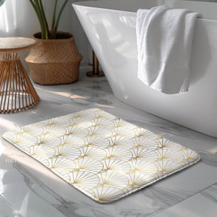Tapis De Bain Or et blanc Art Déco 2 motif
