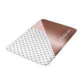 Tapis De Bain Or et points roses (Angle)