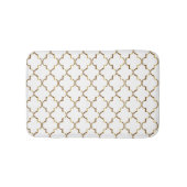 Tapis De Bain Or et Quatrefoil blanc (Devant)
