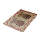 Tapis De Bain Or et rouge 2 de kimonos (Angle)