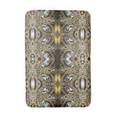 Tapis De Bain or gris argenté et motif art déco noir (Devant (Vertical))
