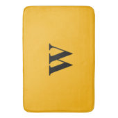 Tapis De Bain Or Mon Royal Noir Monogramme (devant Vertical)