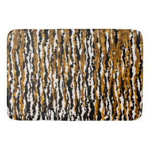 Tapis De Bain Or & Noir Moderne Safari Pluie Jungle Glam