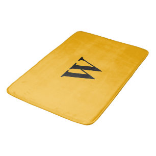 Tapis De Bain Or Royal Noir Monogramme