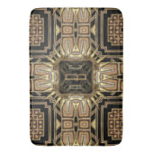 Tapis De Bain Or+Tapis noir de monogramme de motif de rayon de (devant Vertical)