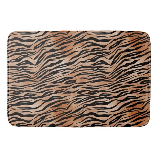 Tapis De Bain Orange Black Tiger (Devant)