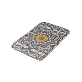 Tapis de bain orange bleu de style en céramique (Angle)