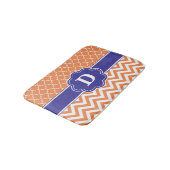 Tapis de bain orange de monogramme de Chevron de (Angle)