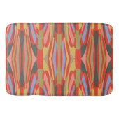 Tapis de bain orange de motif - remous de Biscayne (Devant)