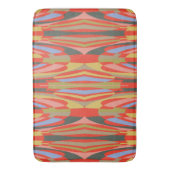 Tapis de bain orange de motif - remous de Biscayne (devant Vertical)