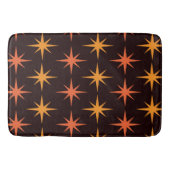 Tapis De Bain Orange et Ambre Mid Century Starburburts (Devant)