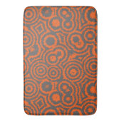 Tapis De Bain orange et gris abstrait (devant Vertical)