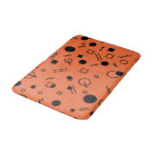 Tapis De Bain Orange, fun, trendy, geometric Memphis graphic (Angle)