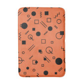 Tapis De Bain Orange, fun, trendy, geometric Memphis graphic (Devant (Vertical))