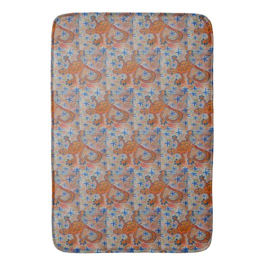 Tapis De Bain Orange Gecko (devant Vertical)