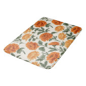 Tapis De Bain Orange Gold Autumn Marigold Chrysanthemums Motif (Angle)