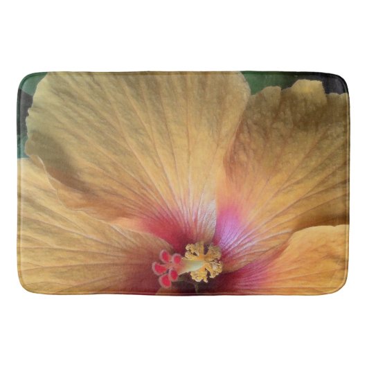 Tapis De Bain Orange Hibiscus Ruffle (Devant)
