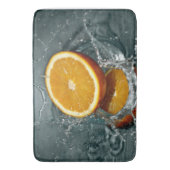 Tapis De Bain orange juteuse positive pour l'humeur vitaminée (devant Vertical)