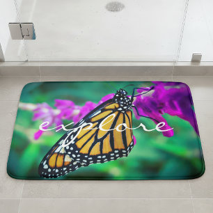 Tapis De Bain Orange Monarch Butterfly Photographie Explorez Cit