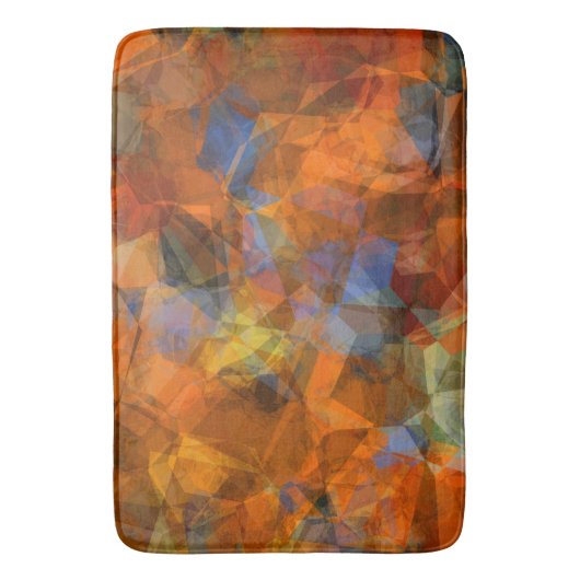 Tapis De Bain Orange rouillé Conception abstraite moderne (devant Vertical)