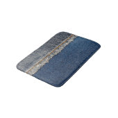 Tapis De Bain Orange Stitch, Double Denim Patch. (Angle)