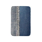 Tapis De Bain Orange Stitch, Double Denim Patch. (Devant (Vertical))