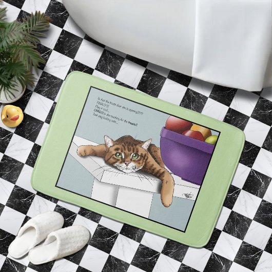 Tapis De Bain Orange Tabby Cute Traitements