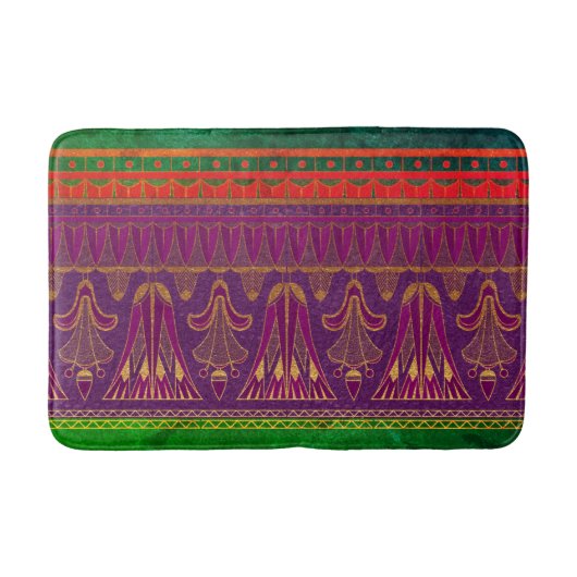 Tapis De Bain Orange vert pourpre bohème gipsy accent (Devant)