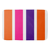 Tapis de bain orange, violet et rose chaud (Devant)