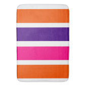 Tapis de bain orange, violet et rose chaud (devant Vertical)