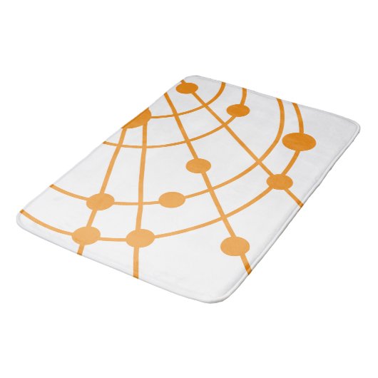 Tapis De Bain Orange Web (Angle)
