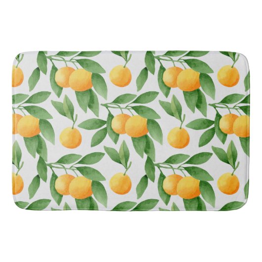 Tapis De Bain Oranges ou mandarines motif (Devant)
