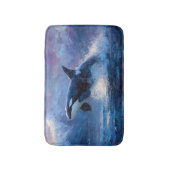 Tapis De Bain Orca Breaching Near Snowy Mountains (Devant (Vertical))