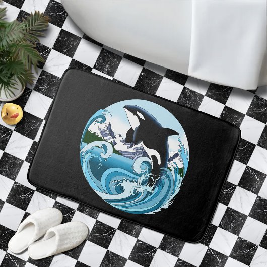 Tapis De Bain Orca Killer Whale Blue Ocean