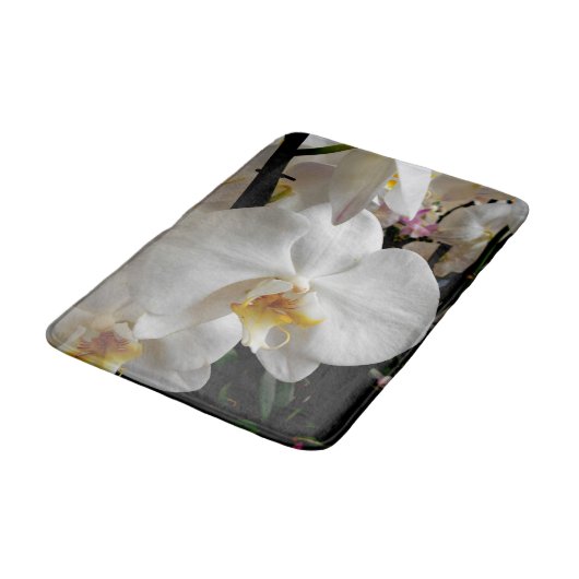 Tapis De Bain Orchidée blanche (Angle)