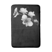 Tapis De Bain Orchidée blanche sur chaume noire (Devant (Vertical))