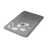 Tapis De Bain Orchidée blanche sur le Mat de bain gris L (Angle)