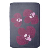Tapis De Bain Orchidées Abstraites profondes et roses (devant Vertical)