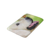 Tapis De Bain Oreiller À Lancer Du Labrador Et Du Papillon (Angle)