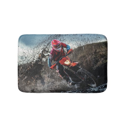Tapis De Bain oreiller de jet de motard de cross (Devant)