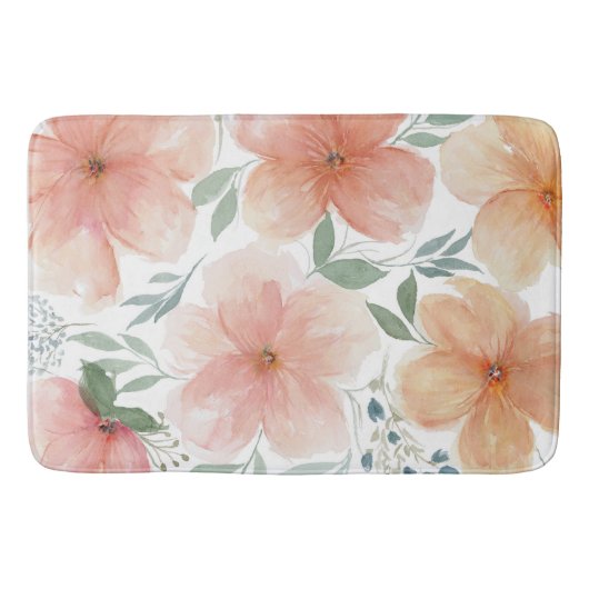 Tapis De Bain Oreillers à fleurs de pêche (Devant)