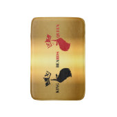 Tapis De Bain Oreilles King&Queen sur or (Devant (Vertical))