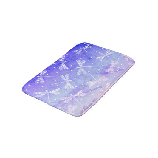 Tapis De Bain Oreillure d'eau des libellules bleues (Angle)