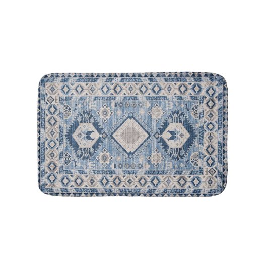 Tapis De Bain Oriental Antique Bleu Kilim Rug (Devant)