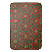 Tapis de bain orné rouge et vert (devant Vertical)