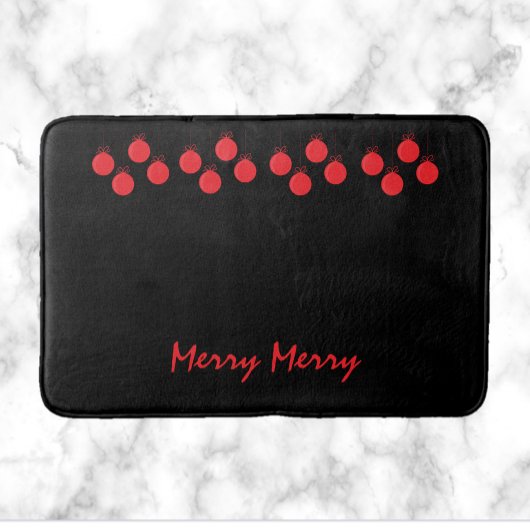 Tapis De Bain Ornements de boule rouge joyeux et mignons pour No