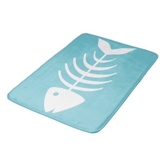 Tapis De Bain Os de poisson blanc côtier (Angle)